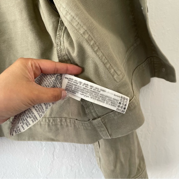 Zara Green Cropped Boxy Denim Jacket - Picture 9 of 13